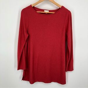 J. Jill Sweater Womens MP Coral Pink Tunic Textured